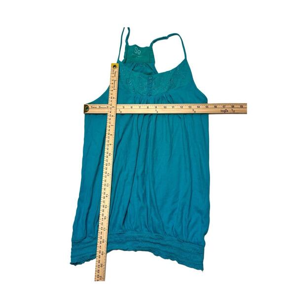 So Clothing Size Large Cotton Ocean Blue Baby Doll Cami - Picture 3 of 4